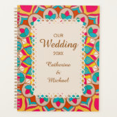Farbenfrohe Ethnic Mandala Bold & Bright Wedding Planer (Vorderseite)