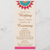 Farbenfrohe Ethnic Mandala Bold & Bright Wedding Programm (Vorderseite)