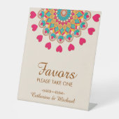 Farbenfrohe Ethnic Mandala Bold & Bright Wedding Sockelschild (Vorderseite)