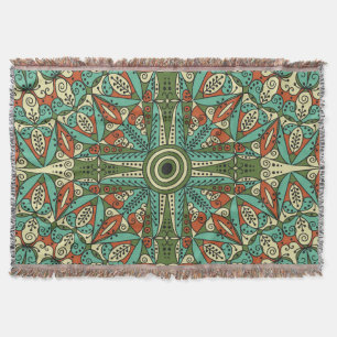 Farbenfrohe ethnische Arabeske: Vintage-Ornament Decke