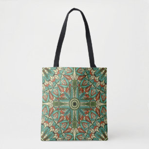 Farbenfrohe ethnische Arabeske: Vintage Ornamente Tasche