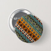 Farbenfrohe ethnische Azteken-Muster dekorieren Button (Vorne & Hinten)