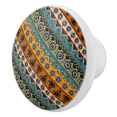 Farbenfrohe ethnische Azteken-Muster dekorieren Keramikknauf (Rechts)