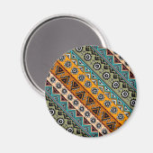 Farbenfrohe ethnische Azteken-Muster dekorieren Magnet (Vorderseite/Rückseite)