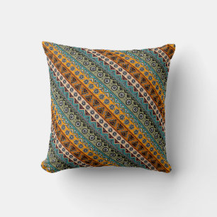 Farbenfrohe ethnische Azteken Musterdesign Kissen