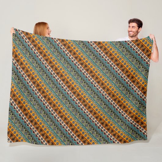 Farbenfrohe ethnische Aztekenmuster Design Fleecedecke (Beispiel)