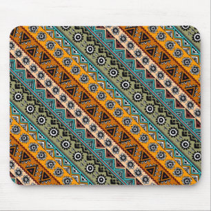 Farbenfrohe ethnische Aztekenmuster Design Mousepad
