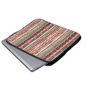 Farbenfrohe ethnische Boho-Stammesmuster Laptopschutzhülle (Vorne Knopf)