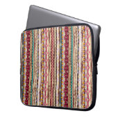 Farbenfrohe ethnische Boho-Stammesmuster Laptopschutzhülle (Vorderseite Links)