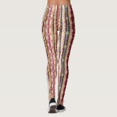 Farbenfrohe ethnische Boho-Stammesmuster Leggings (Rückseite)