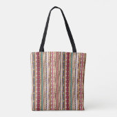 Farbenfrohe ethnische Boho-Stammesmuster Tasche (Rückseite)