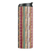 Farbenfrohe ethnische Boho-Stammesmuster Thermosbecher (Nach links gedreht)