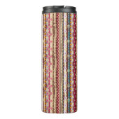 Farbenfrohe ethnische Boho-Stammesmuster Thermosbecher (Rückseite)