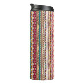 Farbenfrohe ethnische Boho-Stammesmuster Thermosbecher (Nach rechts gedreht)