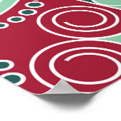 Farbenfrohe ethnische gemusterte Herkunft. Arabesq Poster (Ecke)