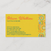 Farbenfrohe ethnische Muster Visitenkarte (Rückseite)