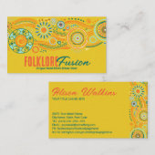 Farbenfrohe ethnische Muster Visitenkarte (Vorne/Hinten)