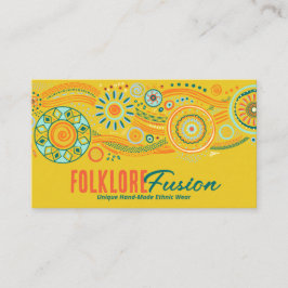 Farbenfrohe ethnische Muster Visitenkarte