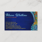 Farbenfrohe ethnische Muster Visitenkarte (Rückseite)