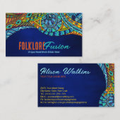 Farbenfrohe ethnische Muster Visitenkarte (Vorne/Hinten)