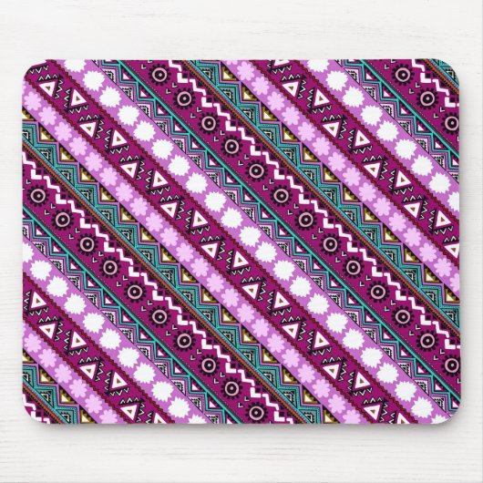 Farbenfrohe ethnische Musterdesign Mousepad (Vorne)