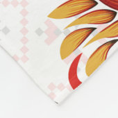 Farbenfrohe ethnische Petrykivka: Ukrainische Blum Fleecedecke (Ecke)