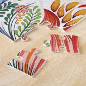 Farbenfrohe ethnische Petrykivka: Ukrainische Blum Puzzle (Seite)