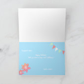 Farbenfrohe Eule Happy Birthday Card Karte (Innenseite)