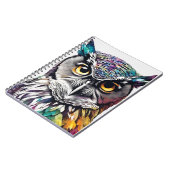 Farbenfrohe Eule | Notebook-Journal Notizblock (Linke Seite)