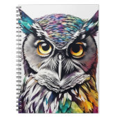 Farbenfrohe Eule | Notebook-Journal Notizblock (Vorderseite)