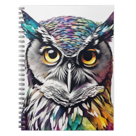 Farbenfrohe Eule | Notebook-Journal Notizblock