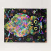 Farbenfrohe Eule Puzzle Kunst-Malerei (Horizontal)