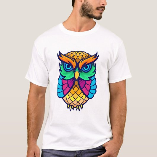 Farbenfrohe Eule T-Shirt