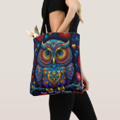 Farbenfrohe Eule Tasche (Von Nahem)