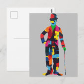 Farbenfrohe Evolution der Vintagen Komödie Postkarte (Vorne/Hinten)