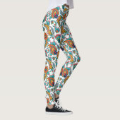 Farbenfrohe Exotic Paisley Muster Custom Backgroun Leggings (Rechts)