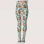 Farbenfrohe Exotic Paisley Muster Custom Backgroun Leggings (Vorderseite)