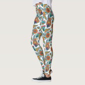 Farbenfrohe Exotic Paisley Muster Custom Backgroun Leggings (Links)