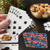 Farbenfrohe Exotik-Muster Spielkarten (In Situ)