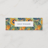 Farbenfrohe exotische abstrakte Blume Mini Visitenkarte (Vorderseite)