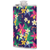 Farbenfrohe exotische Blumenmuster-23021 Flachmann (Links)