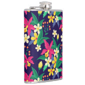 Farbenfrohe exotische Blumenmuster-23021 Flachmann (Rechts)