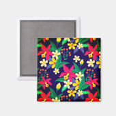 Farbenfrohe exotische Blumenmuster-23021 Magnet (Vorderseite/Rückseite)