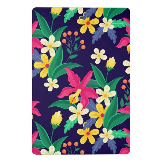 Farbenfrohe exotische Blumenmuster-23021 Mini Klemmbrett (Rückseite)