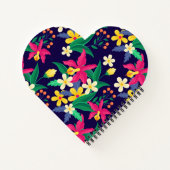 Farbenfrohe exotische Blumenmuster-23021 Notizblock (Rückseite)