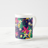 Farbenfrohe exotische Blumenmuster-23021 Porzellantasse (Vorderseite Rechts)