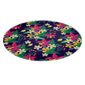 Farbenfrohe exotische Blumenmuster-23021 Schneidebrett (Ecke)