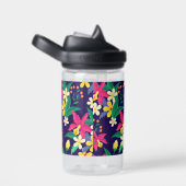 Farbenfrohe exotische Blumenmuster-23021 Trinkflasche (rechts)