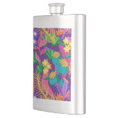 Farbenfrohe exotische Blumenmuster-23148 Flachmann (Links)