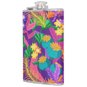 Farbenfrohe exotische Blumenmuster-23148 Flachmann (Links)